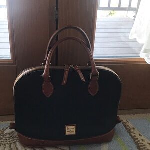 Dooney & Bourke Black and Brown Handbag